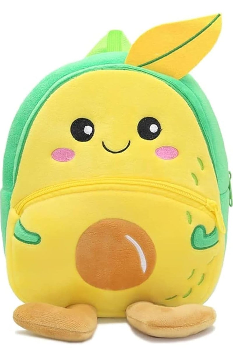 Storescent Kids Velvet School Bag Plush Backpack Baby Girl Preschool Bags Ideal for Baby Boy & Girl Picnic Bags (2-5 Years) (Cute Mango) - Image 5
