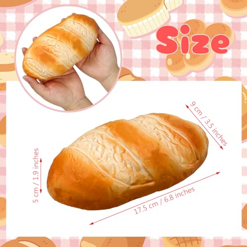 funnysquee Simulation Bread Squishies Super Soft Slow Rising Toy for Kids Birthday GiftCute Scented Baguette Breads Squishys Squishi Stress Relief Squeeze Toys Baguette Bread - Image 5