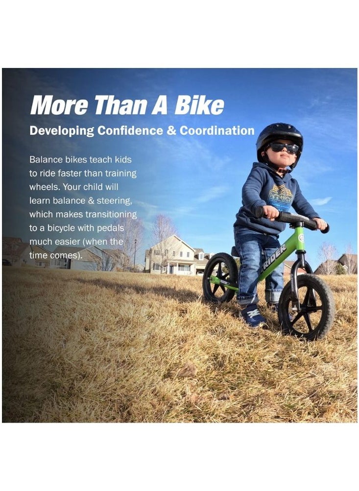 STRIDER - Strider 12” Sport Bike - No Pedal Balance Bicycle for Kids 18 Months to 5 Years - Includes Safety Pad, Padded Seat, Mini Grips & Flat-Free Tires - Tool-Free Assembly & Adjustments - Image 1