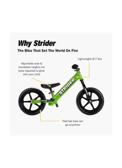 STRIDER Strider 12” Sport Bike - No Pedal Balance Bicycle for Kids 18 Months to 5 Years - Includes Safety Pad, Padded Seat, Mini Grips & Flat-Free Tires - Tool-Free Assembly & Adjustments  - Image 2