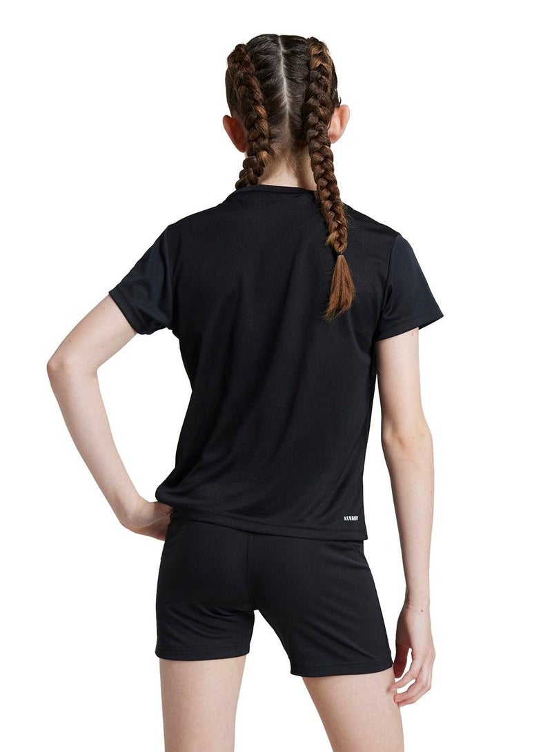 Adidas Train Essentials Regular Fit Logo Training T-Shirt Junior Girls - Image 2