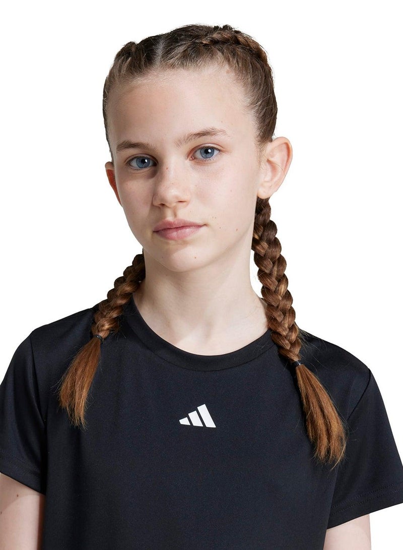 Adidas Train Essentials Regular Fit Logo Training T-Shirt Junior Girls - Image 3