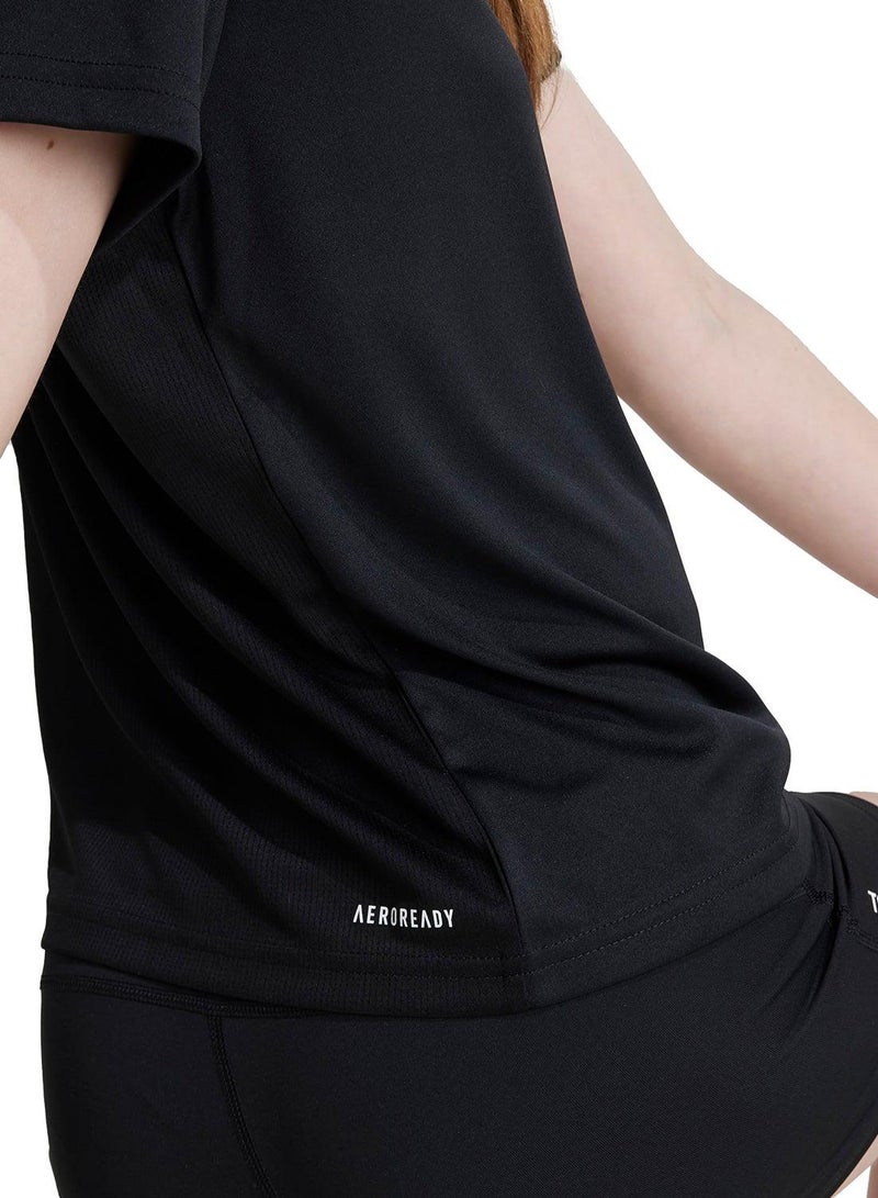 Adidas Train Essentials Regular Fit Logo Training T-Shirt Junior Girls - Image 4