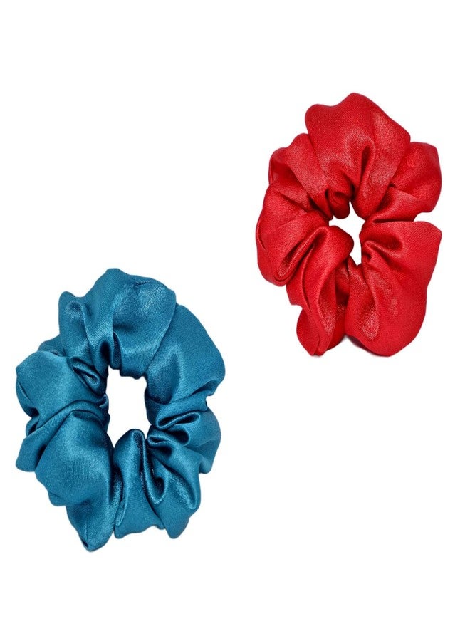 IBDA Ponytail Women Stylish Satin Silk Scrunchies Uber size, same as pic, anti hair breakage, quality time elastic, handmade, for Women and Girls - Image 3