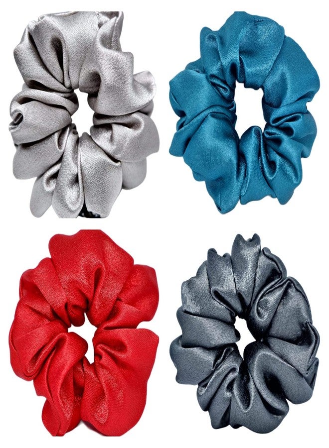 IBDA Ponytail Women Stylish Satin Silk Scrunchies Uber size, same as pic, anti hair breakage, quality time elastic, handmade, for Women and Girls - Image 1