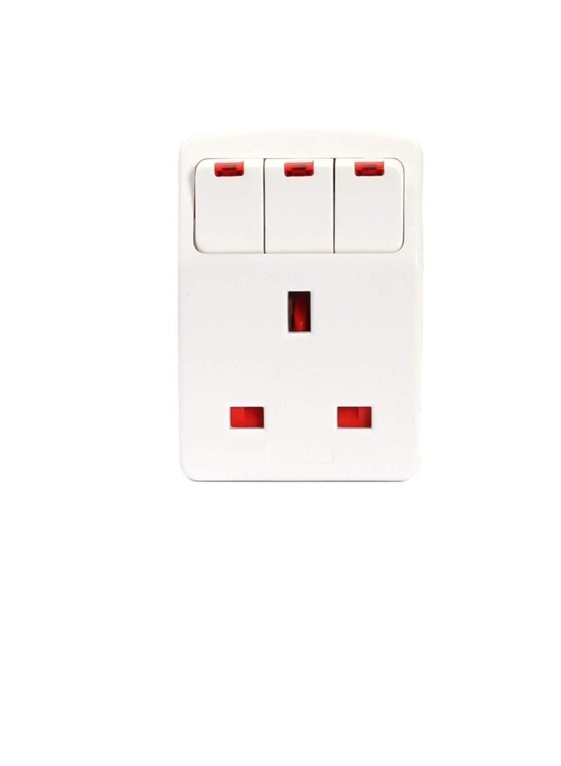 ESMA Approved 3Way British Plug Multi Adapter with Individual Switches, BS1362 Fused UK Plug Adaptor  - Image 2