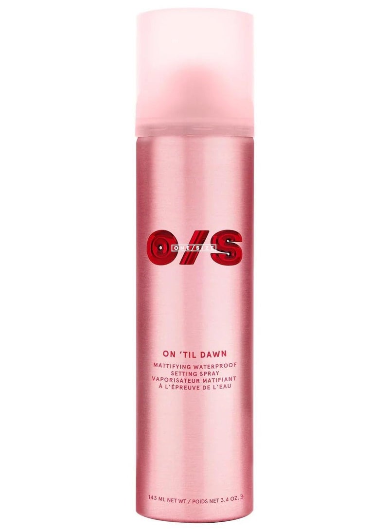 ONE SIZE On 'Til Dawn Mattifying Setting Spray - Full Size 3.4oz/143ml - 16 Hour Waterproof u0026 Matte Makeup Finish with Green Tea u0026 Witch Hazel - Oil Control - Image 1