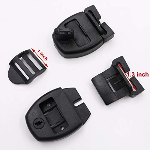 Huouo 4 Set Hot Tub Spa Cover Locks w/Key Pinch Center Release - Strap Buckle Broken Latch Repair Kit with Screws - Image 3