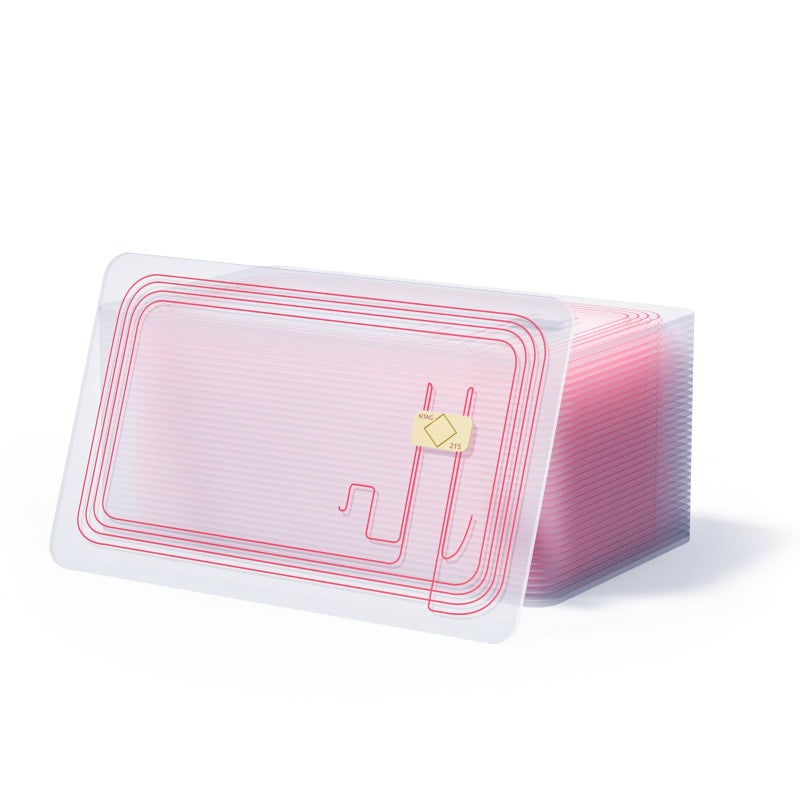 Timeskey NFC 10pcs NFC Tags Clear NFC Cards NFC 215 Cards Rewritable Ntag 215 NFC Tags Transparent NFC Chip Blank NFC Tag NFC Wifi Tagï¼ŒCompatible with Amiibo and TagMo for All Phone NFC Enabled - Image 1