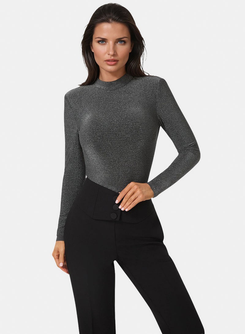 bebe Glittery Back Jewel Bodysuit - Image 2