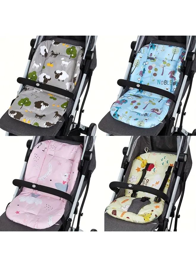 Pink Stroller Seat Pad All Season Soft Cushion Washable Cover Travel Accessory - Image 1