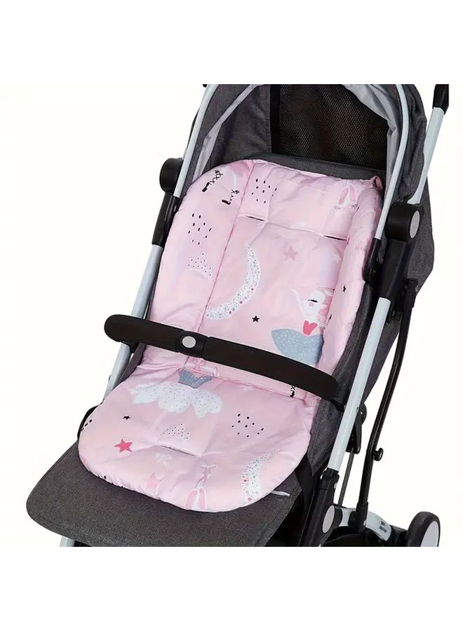 Pink Stroller Seat Pad All Season Soft Cushion Washable Cover Travel Accessory - Image 2