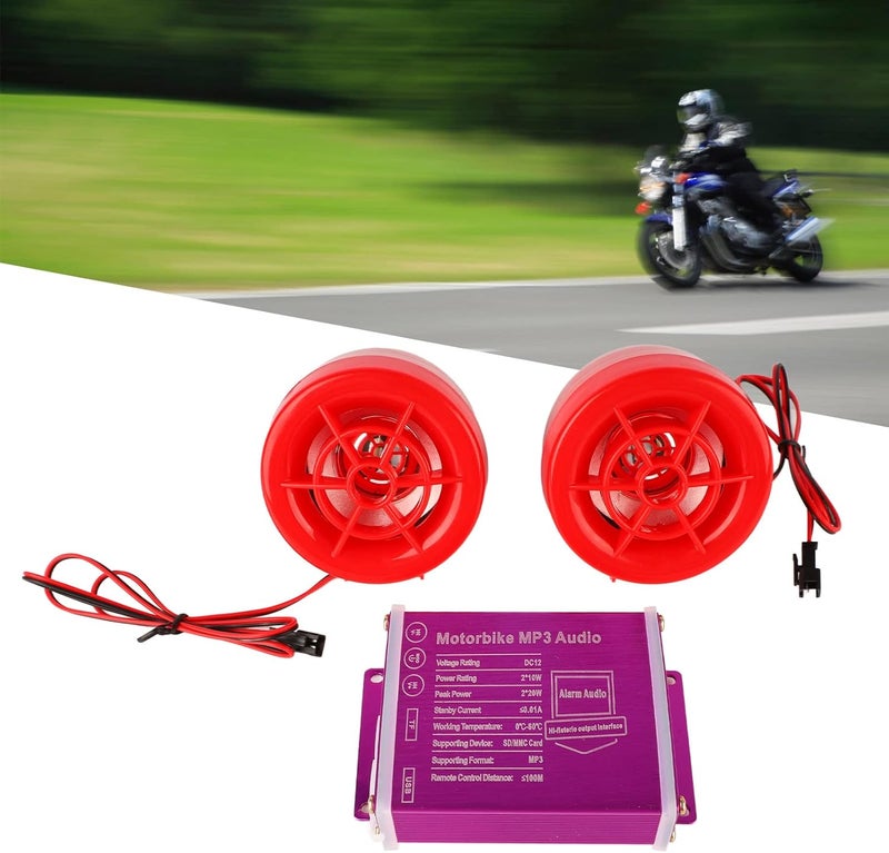 Alarm Sound System, Flashing Light Speaker with MP3 Anti Theft Alarm for, Frequency Response 100Hz to 6KHz - Image 4
