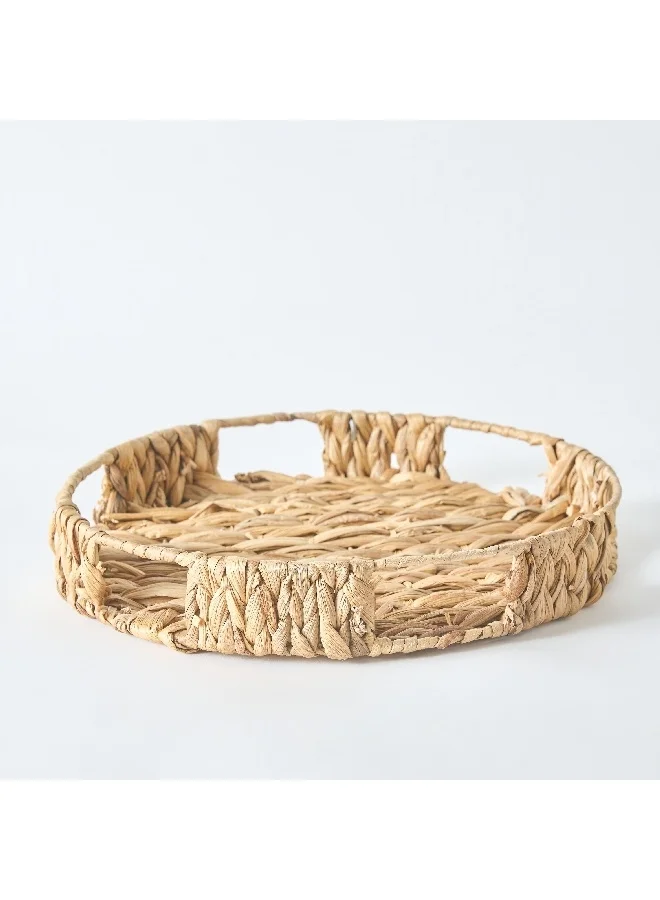 Home Box Willa Water Hyacinth Round Decorative Tray 40 x 6 x 40 cm