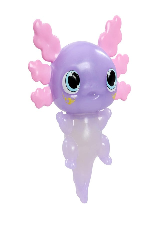 Animagic Let’s Glo Axolotl Glow-in-The-Dark Purple | Stretchy Squishy Light-Up Electronic Pet Glows & Floats in Water | Sensory Toy for Ages 4+ - Image 4
