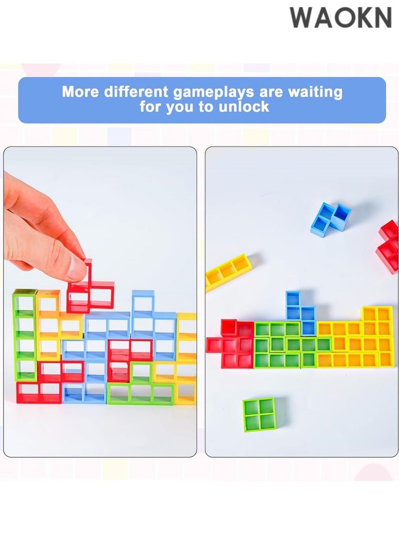 WAOKN 48pcs Stacking Balance Game - Fun Board Game for Kids & Adults, Creative Swing Stack High Challenge Toy for Family Game Nights, Parties & Travel, Educational STEM Toy for All Ages with Vibrant Colors - Image 2