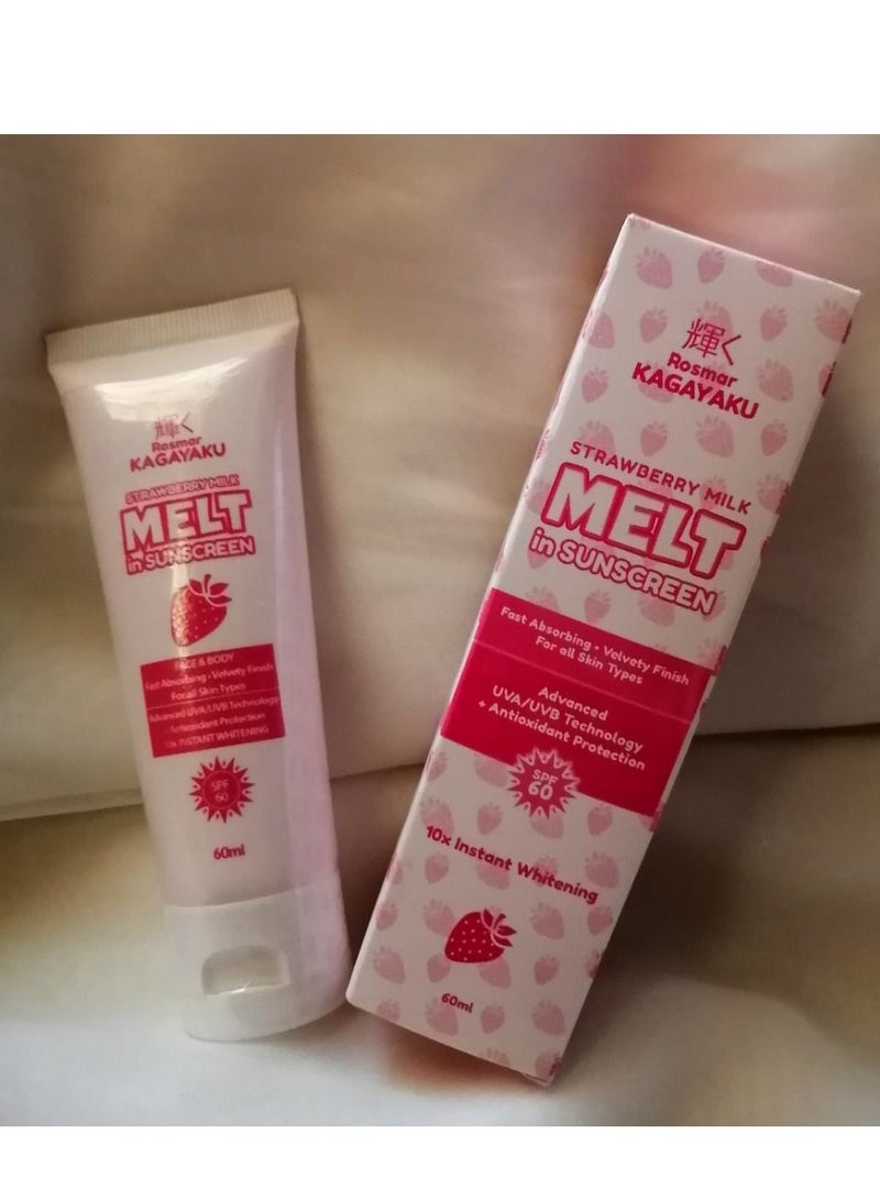 روزمار كاغاياكو كريم الحماية من أشعة الشمس بالحليب والفراولة بدرجة حماية 60