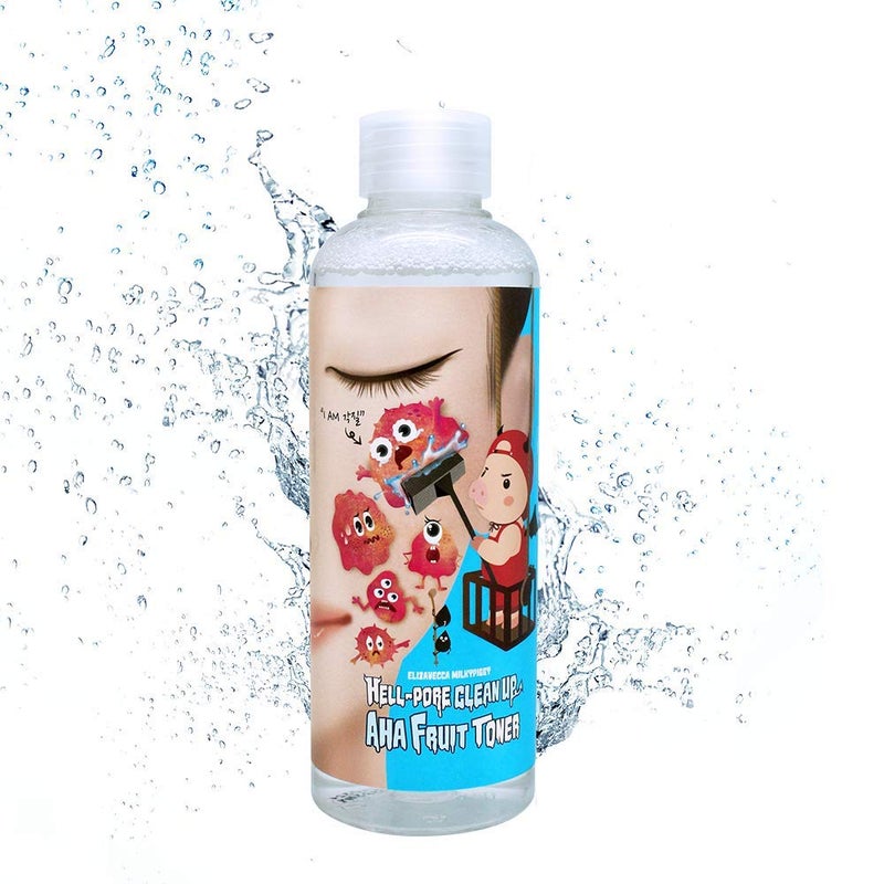 Elizavecca Hell Pore Clean Up Aha Fruit Toner 6.76 Ounces - Exfoliating Toner / Whiteheads, Pores and Uneven Skin / Water based Face Toner / Pore Cleaning / Exfoliating Face. - Image 1