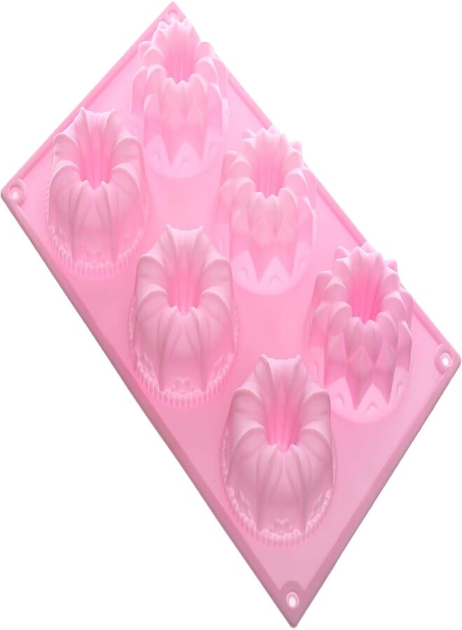 YH YH-075 Silicon Non Stick Cake Mold With 6 Holes - Purple