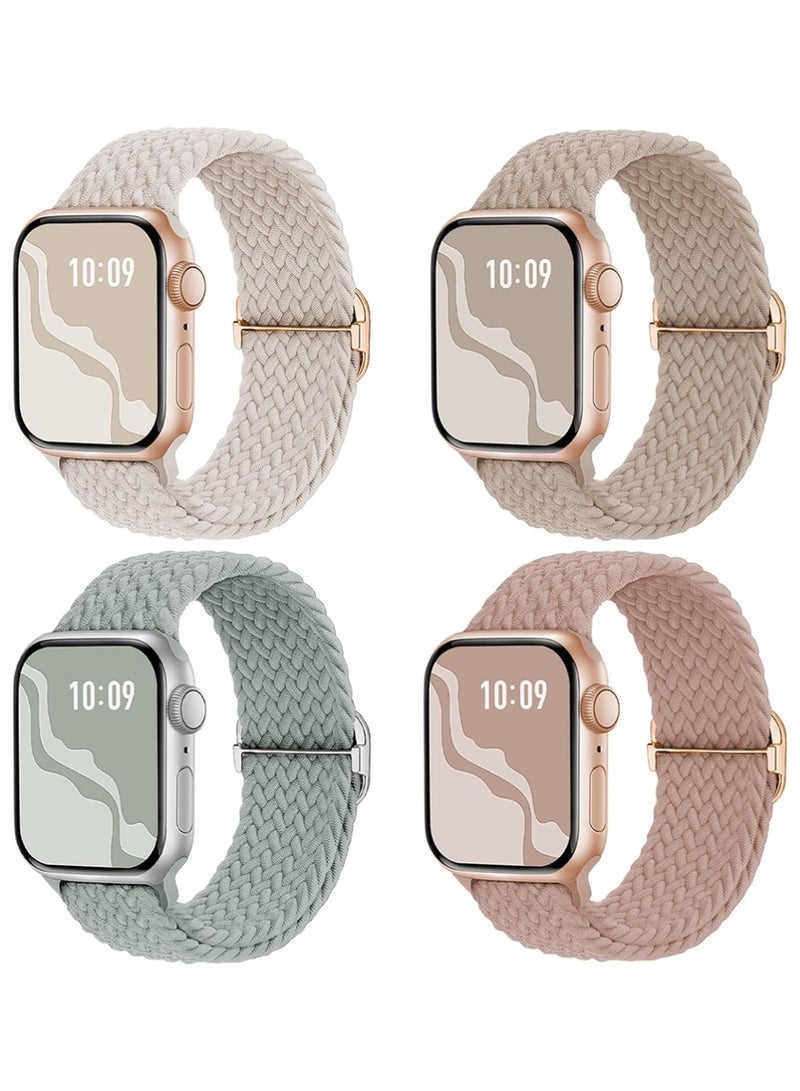 إكس ليفيل حلقة سولو متفرقة متوافقة مع فرقة ساعة آبل 38 مم 40 مم 41 مم 42 مم للنساء الرجال ، أحزمة نايلون مرنة أساور لسلسلة iWatch 11 10 9 8 7 6 5 4 3 11 Ultra / SE 3 2 1 - Image 1