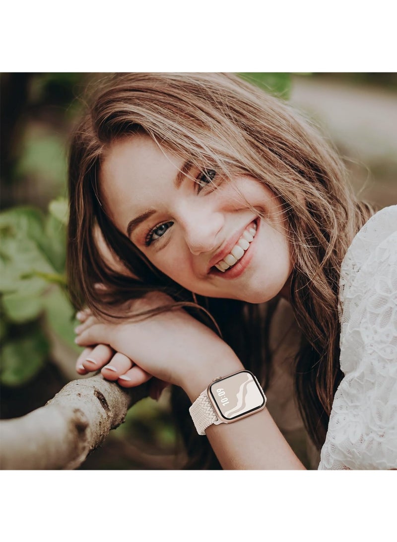 إكس ليفيل حلقة سولو متفرقة متوافقة مع فرقة ساعة آبل 38 مم 40 مم 41 مم 42 مم للنساء الرجال ، أحزمة نايلون مرنة أساور لسلسلة iWatch 11 10 9 8 7 6 5 4 3 11 Ultra / SE 3 2 1 - Image 2