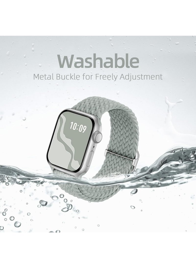 إكس ليفيل حلقة سولو متفرقة متوافقة مع فرقة ساعة آبل 38 مم 40 مم 41 مم 42 مم للنساء الرجال ، أحزمة نايلون مرنة أساور لسلسلة iWatch 11 10 9 8 7 6 5 4 3 11 Ultra / SE 3 2 1 - Image 5