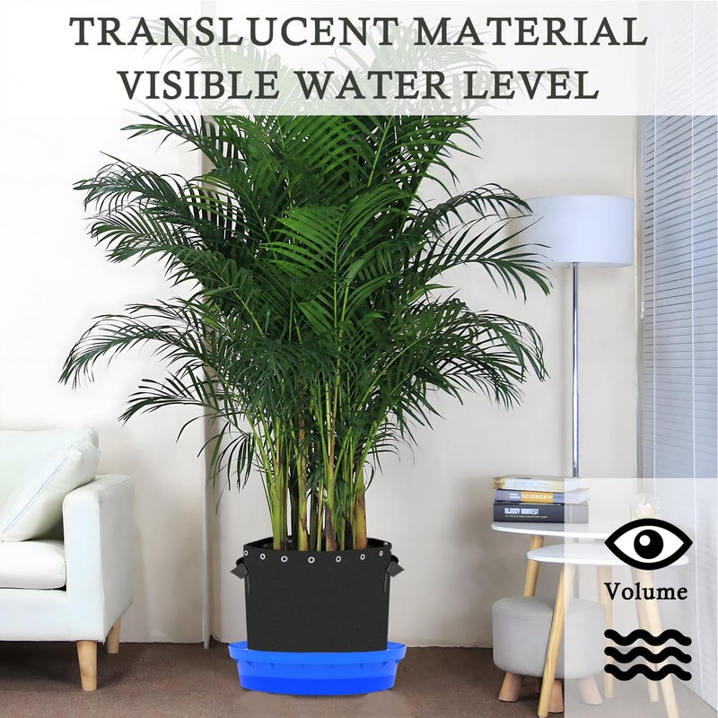 Molgoc Self-Watering Base with Visible Water Level,5-Pack,Keeps Leaves and Flying Insects Out,Maintains Water Quality.Blue.(Without Wheels). - Image 4