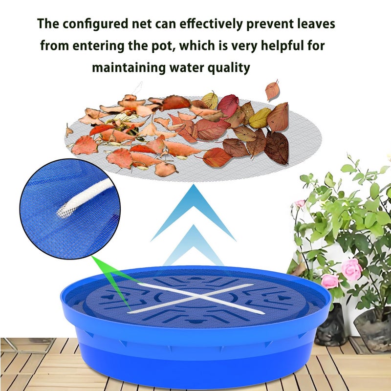 Molgoc Self-Watering Base with Visible Water Level,5-Pack,Keeps Leaves and Flying Insects Out,Maintains Water Quality.Blue.(Without Wheels). - Image 3