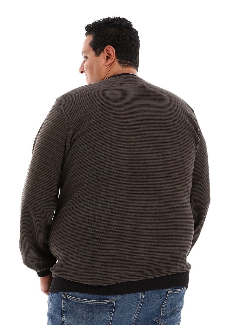 Caesar MensBig Size Stripped Sweat Shirt  - Image 4
