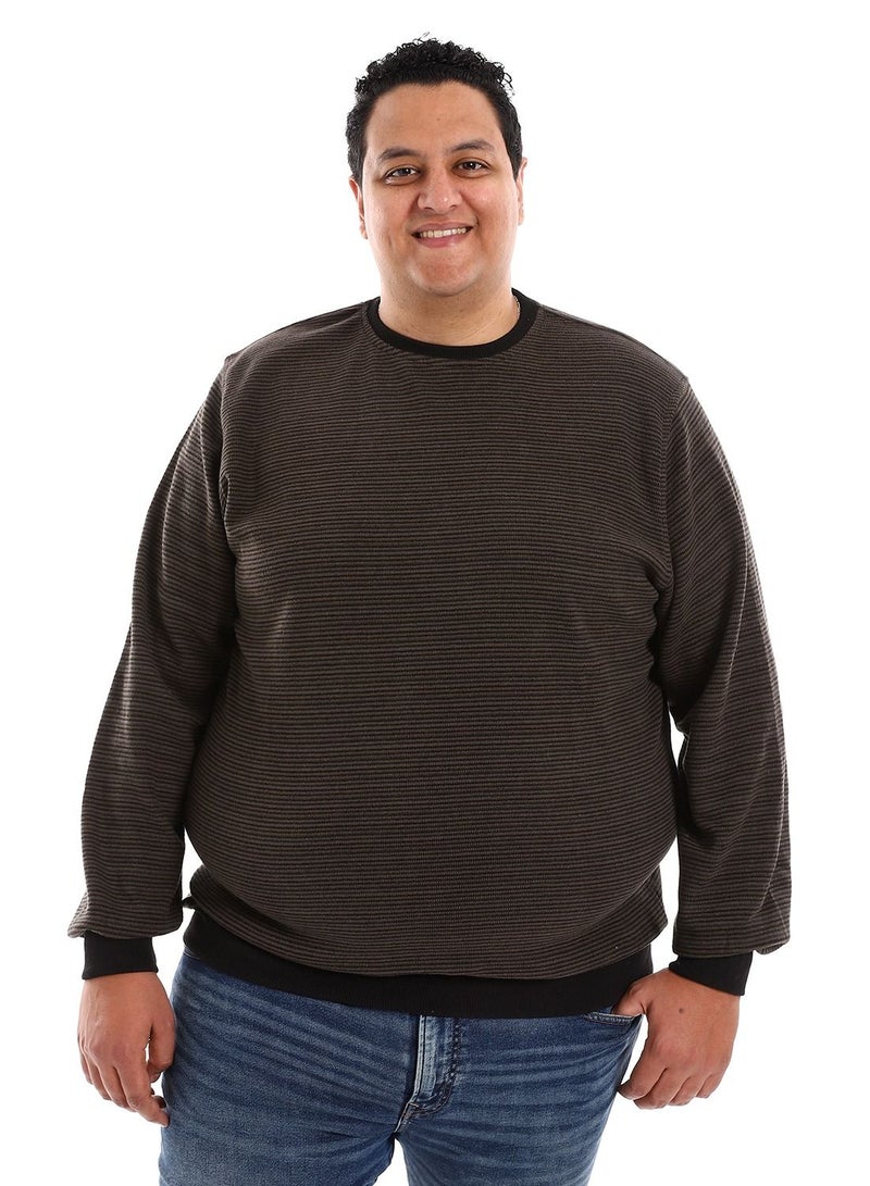 Caesar MensBig Size Stripped Sweat Shirt  - Image 1