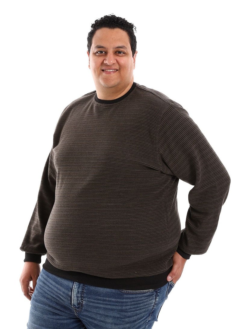 Caesar MensBig Size Stripped Sweat Shirt  - Image 2