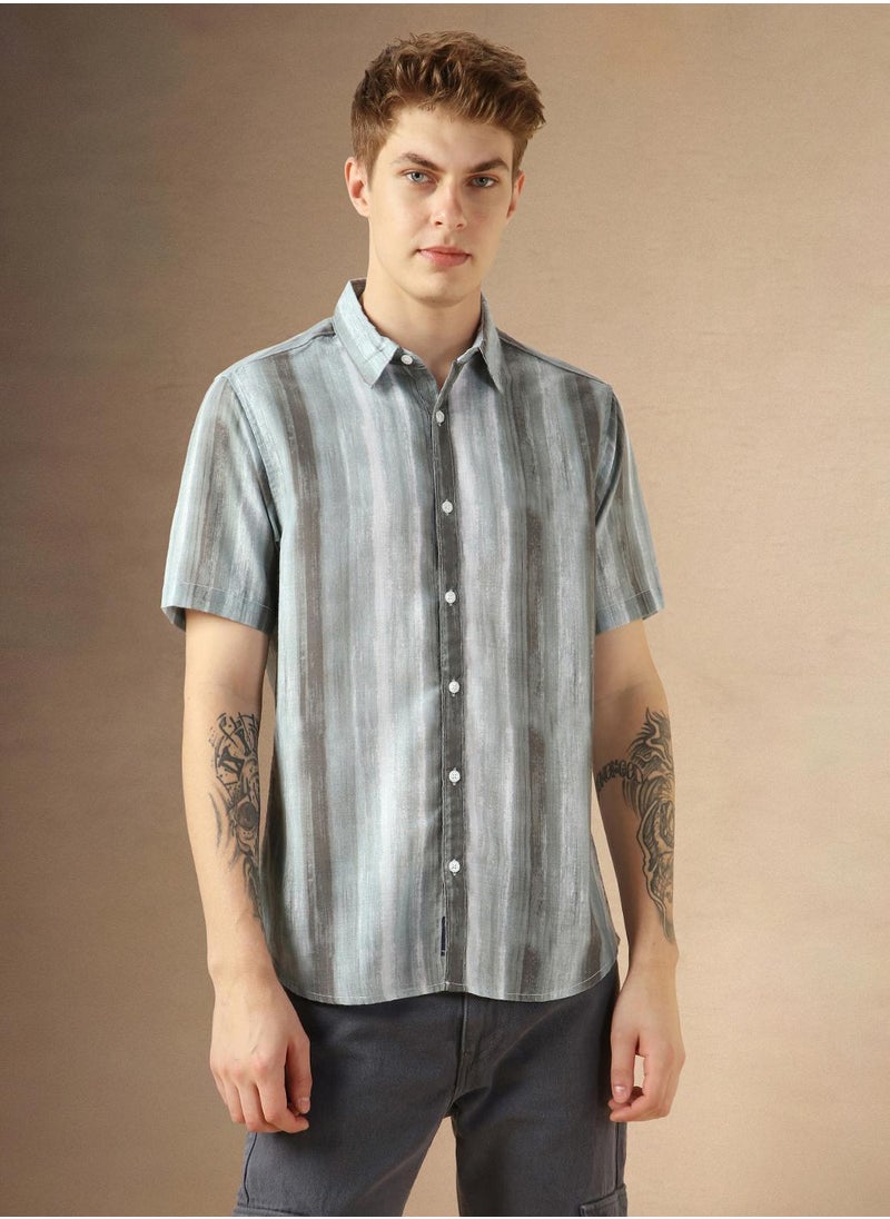 Dennis Lingo - Men's Multicoloured Cotton Blend Printed Button Down Shirt - Image 1
