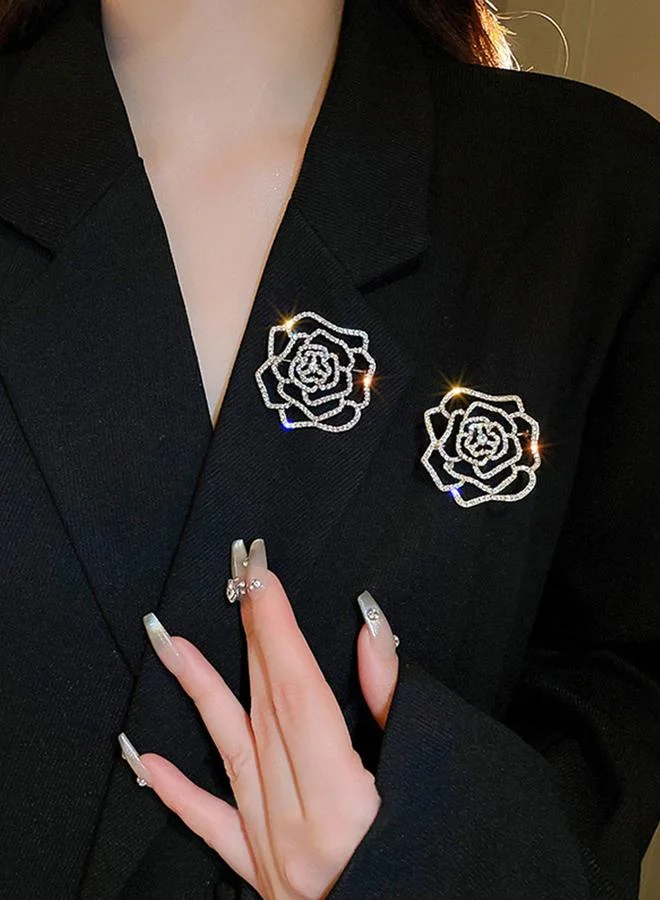 تايك تو Take Two Embellished Rose Brooch