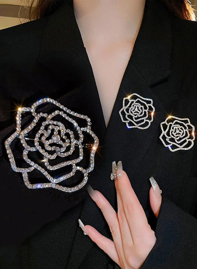 تايك تو Take Two Embellished Rose Brooch