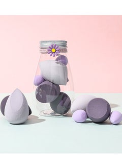 6Pcs Soft Teardrop Blender Sponge Set with Jar Flawless Bottle Design for Perfect Makeup Application