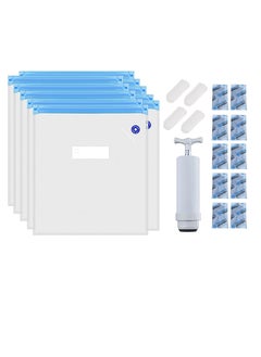 3D Printer Filament Moisture-Proof, KASTWAVE Reusable Storage bags for 3D Filament with Reusable Hand Pump - 10 Pack, 4 x Sealing Clip, 10 x Desiccant