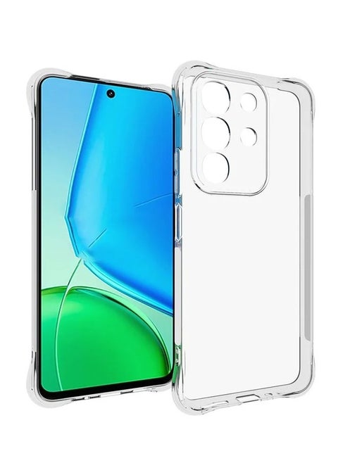 جراب متوافق مع هاتف vivo Y29 4G / T4x 5G، غطاء سيليكون شفاف TPU Gorilla مضاد للصدمات وواقي للكاميرا وزوايا مقاومة للصدمات - شفاف