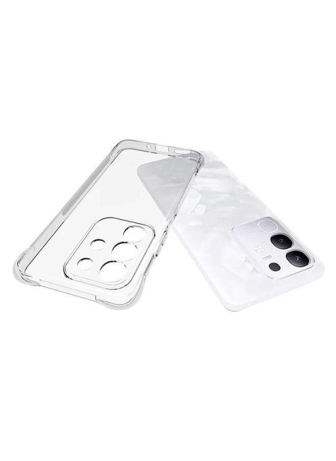 جراب متوافق مع هاتف vivo Y29 4G / T4x 5G، غطاء سيليكون شفاف TPU Gorilla مضاد للصدمات وواقي للكاميرا وزوايا مقاومة للصدمات - شفاف