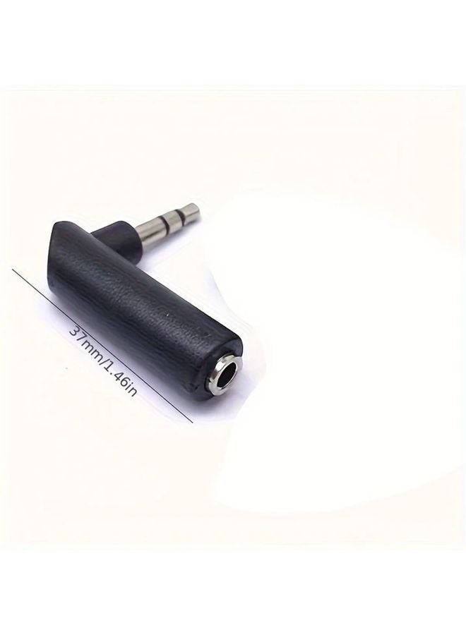3 5mm Male To Female Stereo Audio Extension Adapter L Shaped Headphone Jack Converter - Image 3