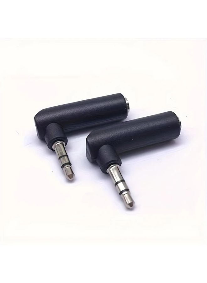 3 5mm Male To Female Stereo Audio Extension Adapter L Shaped Headphone Jack Converter - Image 2
