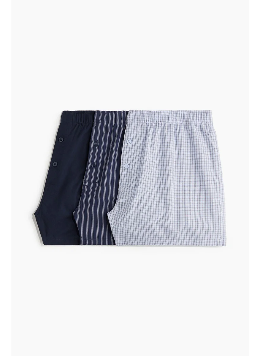 H&M 3-Pack Woven Boxer Shorts