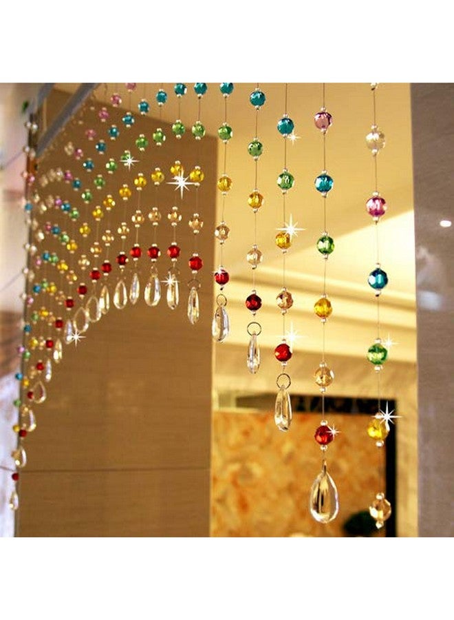 بينديا ستارة PINDIA Fancy Sparkling مقاس 5 أقدام معلّقة من الخرز الزجاجي الخالص - متعددة الألوان (مجموعة من 30 خيطًا) - Image 1