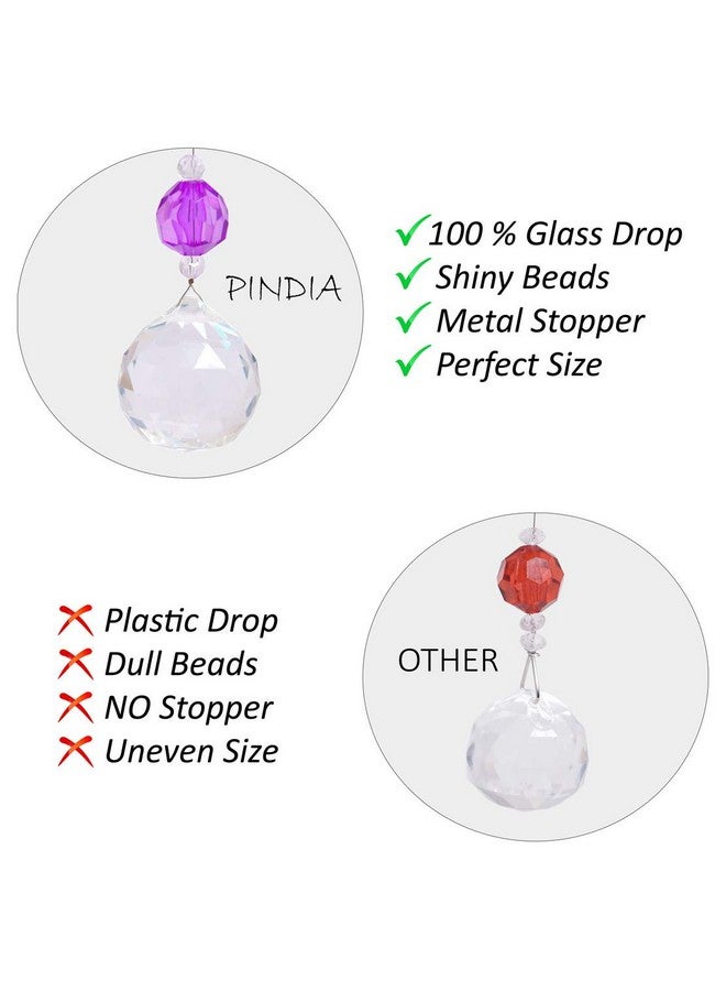 بينديا ستارة PINDIA Fancy Sparkling مقاس 5 أقدام معلّقة من الخرز الزجاجي الخالص - متعددة الألوان (مجموعة من 30 خيطًا) - Image 5