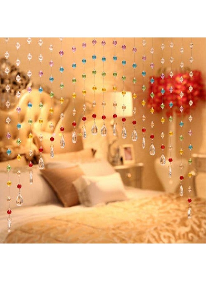 بينديا ستارة PINDIA Fancy Sparkling مقاس 5 أقدام معلّقة من الخرز الزجاجي الخالص - متعددة الألوان (مجموعة من 30 خيطًا) - Image 2