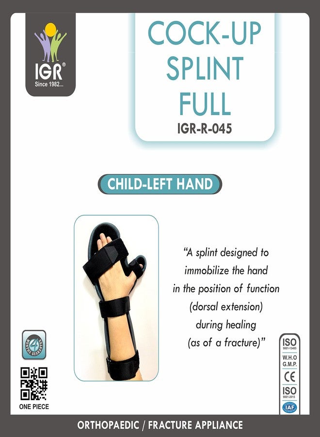Dr Aedass IGR COCK UP SPLINT FULL CHILD-LEFT| FIBRE PLASTIC SPLINT | Static Cock Up | Colle's Fracture | Spastic Hand| Wrist Drop | Nerve Palsy | Post Fracture | Wrist Immobilization(CHILD-ONE SIZE-LEFT) - Image 2
