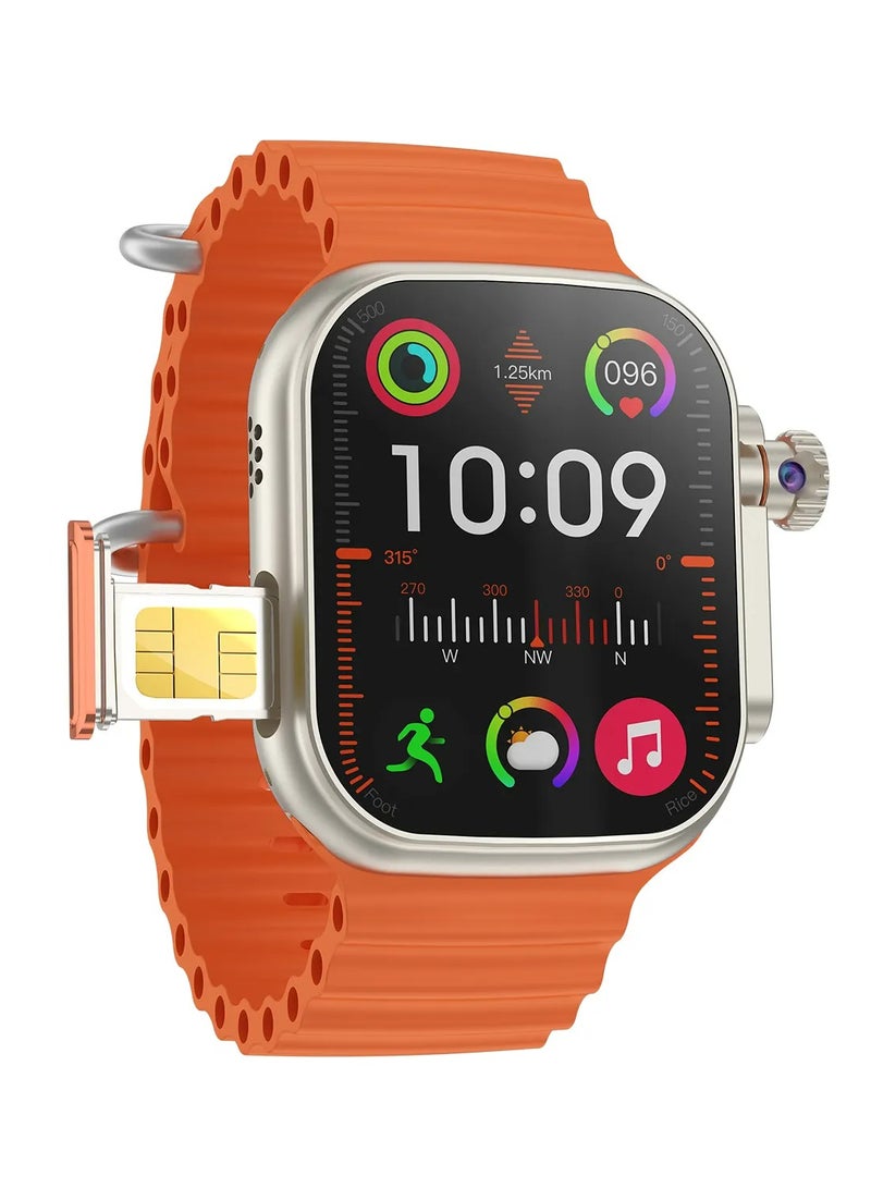 Ultra 7 in 1 Smart Watch 9th Generation with HD Screen, Bluetooth, Video Calls, Multiple Sports Modes, SIM Card Support, 4G Camera, Multiple Apps, with 7 Extra Straps - Image 2