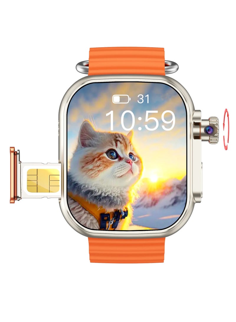 Ultra 7 in 1 Smart Watch 9th Generation with HD Screen, Bluetooth, Video Calls, Multiple Sports Modes, SIM Card Support, 4G Camera, Multiple Apps, with 7 Extra Straps - Image 1