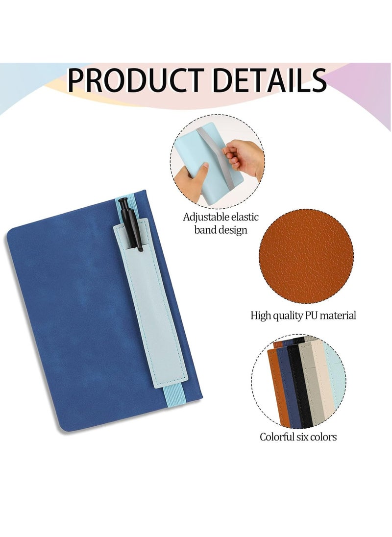 Oasisgalore - 6 Pcs Adjustable PU Leather Pen Holders, Elastic Band Pencil Pouches, Journal Pencil Sleeves for Notebooks. - Image 1