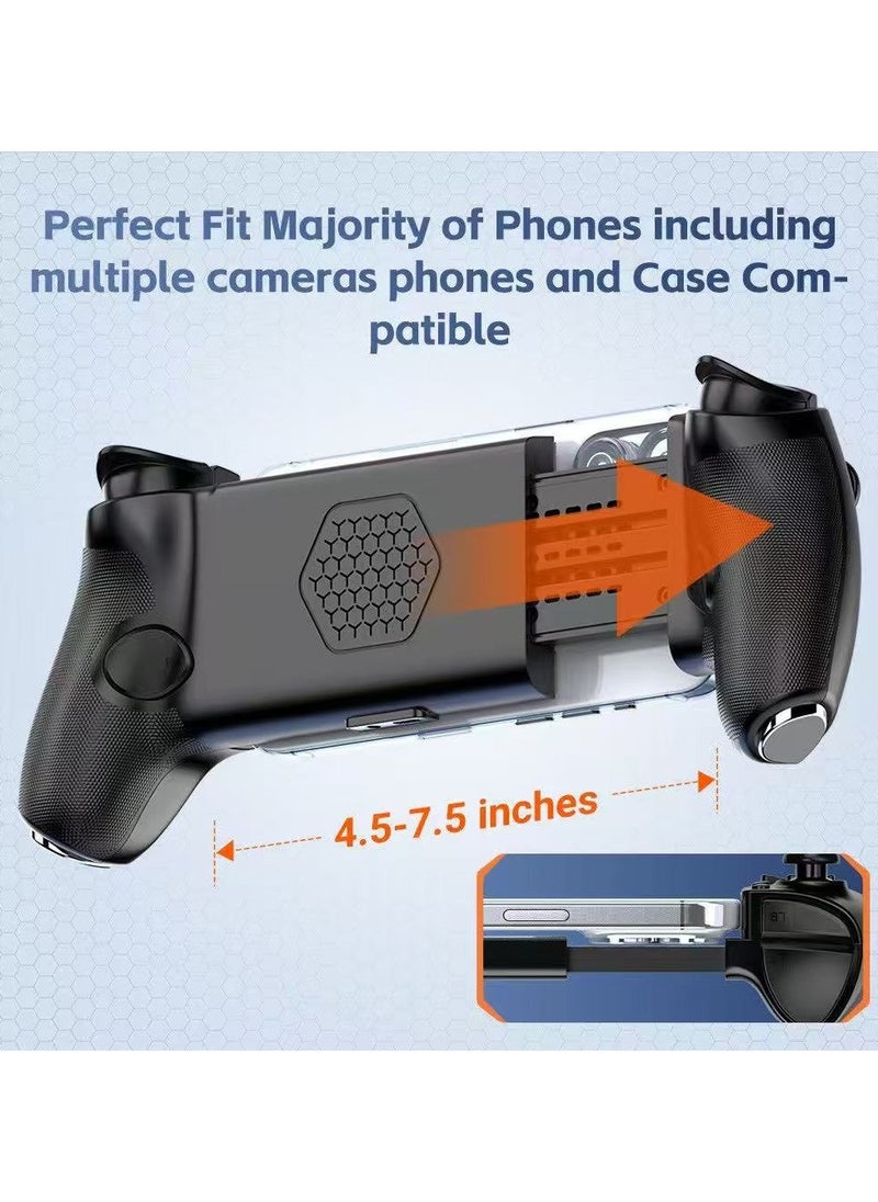 Generic Professional Stretch Gamepad Gamwing Aobing Max Bluetooth Gaming Controller Compatible with Android iOS PC Switch Steam Xbox PS with Hall Joysticks Hall Trigger Turbo Black  - Image 4