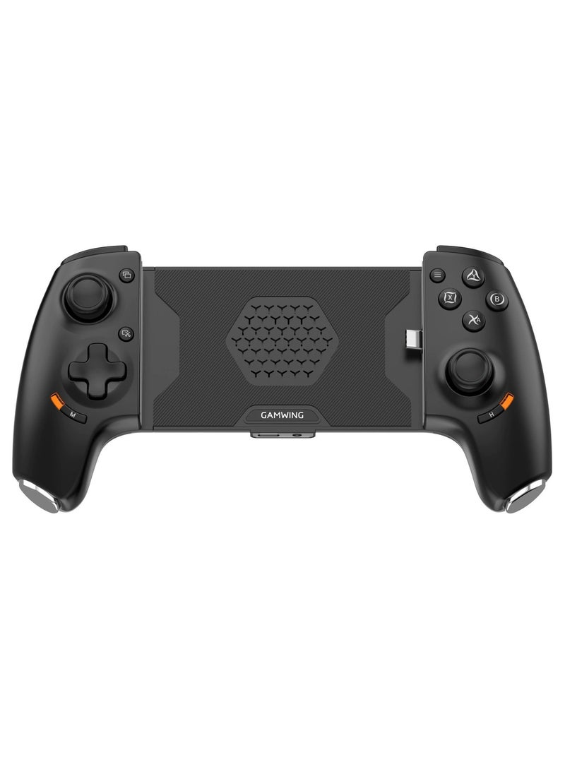 Generic Professional Stretch Gamepad Gamwing Aobing Max Bluetooth Gaming Controller Compatible with Android iOS PC Switch Steam Xbox PS with Hall Joysticks Hall Trigger Turbo Black  - Image 1